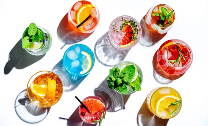 with mocktails